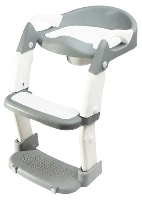 Immagine prodotto di APT DA764, vasino per bambini 3-in-1 con riduttore per WC e scaletta, colore grigio e bianco