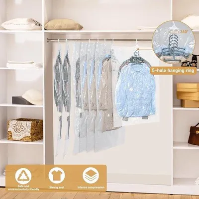 Produktbild von Famanu Vakuum Aufbewahrungsbeutel Set von 14 - platzsparend für Kleidung