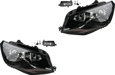 Produktbild von Scheinwerfer Satz passend für VW Caddy IV SA 05/15- H4 +Nebel+Leuchtmit. 2K5941661 2K5941661A 2K5941662 2K5941662A 2K1941015 2K1941016 Johns