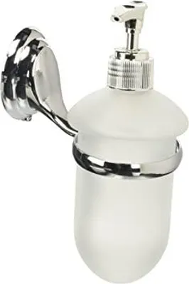 Produktbild von Seifenspender-Halter verchromt mit satiniertem Glas
