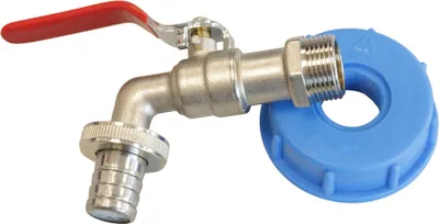 Produktbild von IBC-Adapter, S60 auf 3/4" IG, mit MS-Kugelauslaufventil