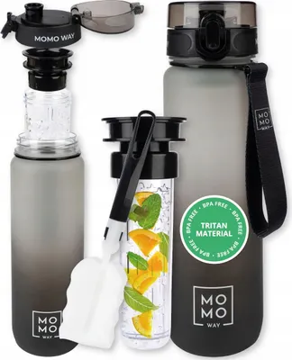 Produktbild von Wasserflasche Mit Fruchteinsatz Tritan 1L Bpa Free Sealed Fitness