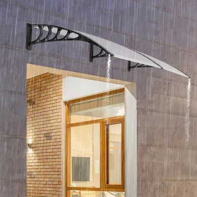 Image de Auvent de porte, protection contre les intempéries, protection contre les UV, transparent