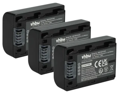 Produktbild von vhbw 3x Akku kompatibel mit Sony HDR-SR12, HDR-SR12E, HDR-SR37E, HDR-SR37, HDR-SR7(E), HDR-SR5(E) Kamera (500 mAh, 7,2 V, Li-Ion), Infochip