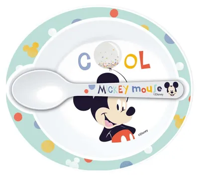 Obrázok produktu pre Mickey Mouse - Súprava do mikrovlnnej rúry (miska s lyžičkou) (Cool)