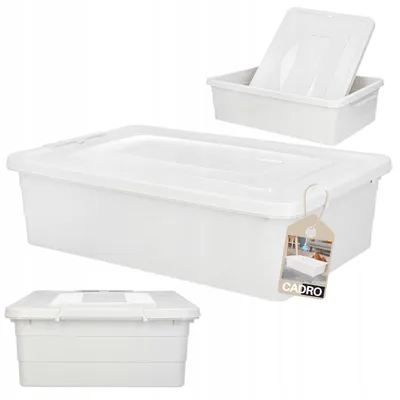 Produktbild von Cadro Kunststoffbox 28L mit Rollen und Deckel