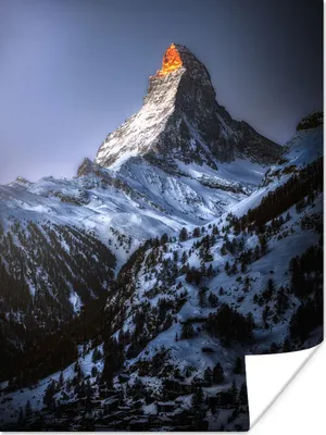 Produktbild von MuchoWow® Poster Matterhorn in der Schweiz 90x120 cm - Wohnzimmer