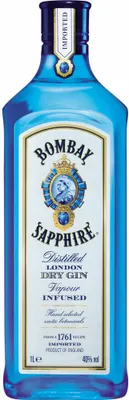 Produktbild von Bombay Sapphire Gin, London Dry Gin, Spirituose, Alkohol, Flasche, 40%, 1 L