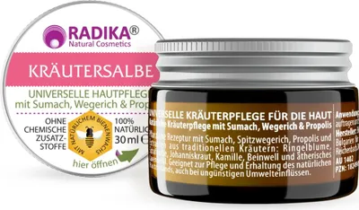 Obrázok produktu pre Krutersalbe Univerzálna starostlivosť o pokožku Sumach Pupálka & Propolis 30 ml PZN 18249697