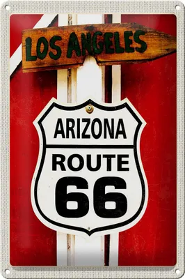 Produktbild von Blechschild Reise 20x30cm USA Los Angeles Arizona Route 66 Urlaub