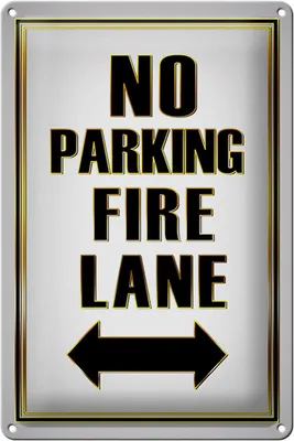 Produktbild von Blechschild Hinweis 20x30cm No Parking fire lane left right