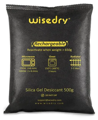 Immagine prodotto di Sacchetti di gel di silice deumidificanti - 1 kg (2 sacchetti da 500g) Riutilizzabili