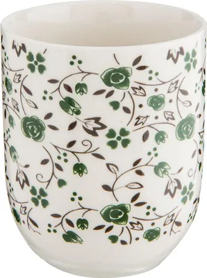 Obrázok produktu pre Clayre & Eef Hrnček 100 ml Bielozelený porcelán Kvety