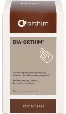 Produktbild von DIA-ORTHIM Kapseln zur Aufrechterhaltung eines normalen Blutzuckerspiegels, 120 St. Kapseln