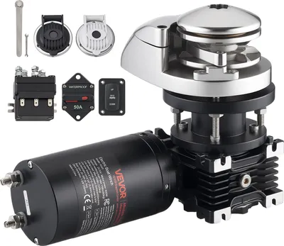 Obrázok produktu pre Elektrický kotvový navijak VEVOR, 12V DC 1100W, kotvové systémy vhodné pre 1/4" kotvovú reťaz alebo 9/16 až 5/8" nylonové lano, max. ťažná sila 320 kg. Ťažná sila 320 kg, konštrukcia z nehrdzavejúcej ocele 316, pre lode od 6 do 11 m