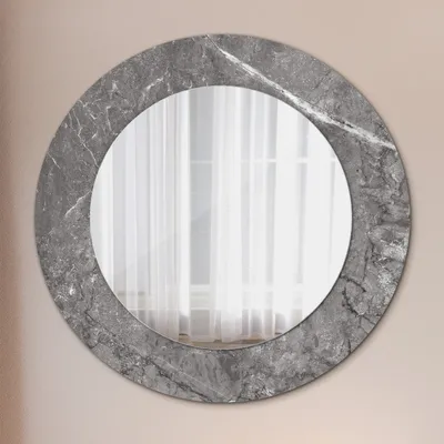 Produktbild von Ø50cm Modern Spiegel - Wandspiegel Wandmontage- Schlafzimmer - Rustikal Marmor
