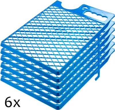 Immagine prodotto di Griglia raschiante KADAX "Lavik", griglia colorata in plastica, 39 cm, blu, 6 pezzi