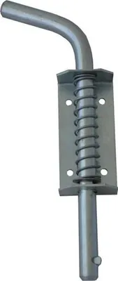 Produktbild von Federzugriegel Ø 14 mm, 220 mm Länge aus verzinktem Weißstahl ohne Schließblech