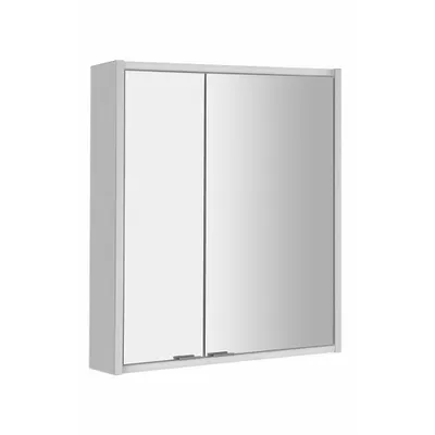 Produktbild von Sapho BATU Spiegelschrank 60x71x15cm, 2x LED Beleuchtung, Weiß Glanz