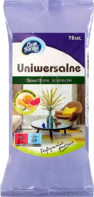 Obrázek produktu pro Vlhčené ubrousky, univerzální, 72 kusů, citrusová vůně