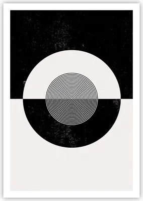 Produktbild von Poster - Poster ohne Rahmen - Abstraktion Rad Schwarz und Weiß - 70x100 cm - Wand Bild - Wanddeko - Wandbilder - Kunstposter - Wandposter - Bilder - Kunstdruck - Wandbild - P2XPA70x100-4316