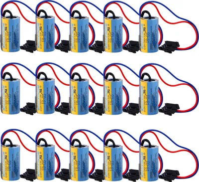 Obrázek produktu pro 15 kusů Mitsubishi PLC baterie A6BAT ER17330V velikost 2/3A 3,6V Li-Ion baterie SPS baterie + zástrčka