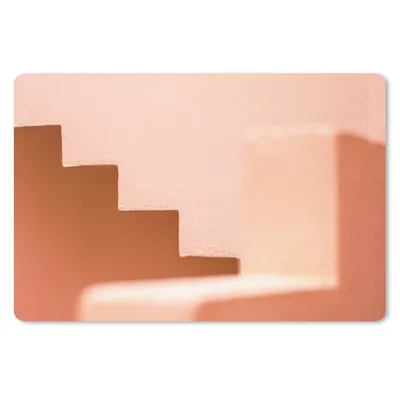 Produktbild von MuchoWow® Mauspad Mousepad Architektur - Treppe - Pastell - Rosa 27x18 cm - Mousepads - Maus Mat - Pad - Mausunterlage - Büroartikel - Desk Matten