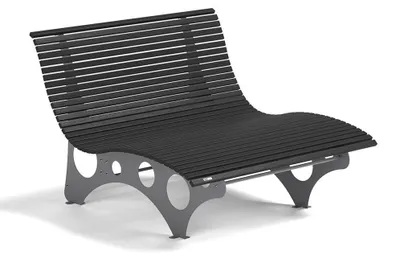 Produktbild von HOME DELUXE Wellenliege NIRA Anthrazit - 97 x 148 x 152 cm, ergonomisch geformt | Gartenliege, Waldsofa