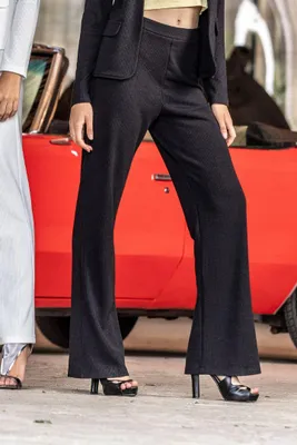 Produktbild von WD488 Damen Stoffhose mit ausgestelltem Bein