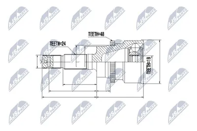 Produktbild von NTY Gelenksatz Antriebswelle Vorne für DAIHATSU TERIOS (J1) NPZ-DA-015