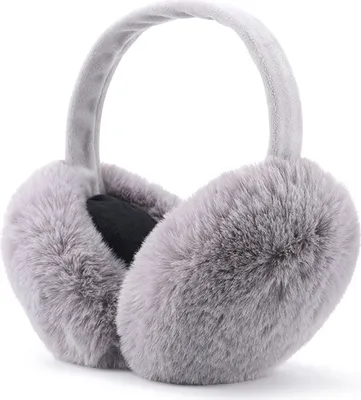 Produktbild von Plüsch Fleece Warme Strickwolle Faltbare Ohrenschützer Kälteschutz Winterzubehör Outdoor Ohrenwärmer,Farbe:Grau