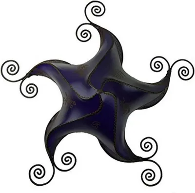Zdjęcie produktu dla Orientalna lampa sufitowa lampa wisząca marokańska lampa sufitowa lampa skórzana STERN Berber Star 70 cm, fioletowa