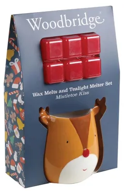 Obrázek produktu pro Dárková sada – svíčka Mistletoe Kiss a vonná svíčka Renifer Woodbridge