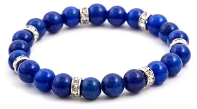 Immagine prodotto di Bracciale di perline in giada blu MINK71/18