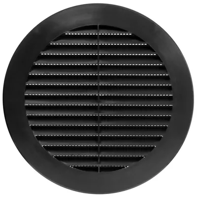 Image de Grille de ventilation ronde Europlast VR150M, diamètre 150 mm, avec moustiquaire, couleur noire