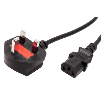 Obrázek produktu pro VALUE Kabel síťový UK, BS1363 (typ G) - IEC320 C13, 1,8m, 10A, černý (19.99.2018)