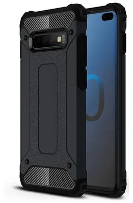 Produktbild von Techsuit Hybrid Armor Back Cover Hülle für Samsung Galaxy S10 - Schwarz