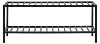 Immagine prodotto di Scarpiera Vita a 2 ripiani in acciaio nero 79x34x32 cm