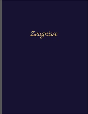 Produktbild von ADINA Zeugnismappe 10 Hüllen blau Lederoptik Vinyl mit festem Einband