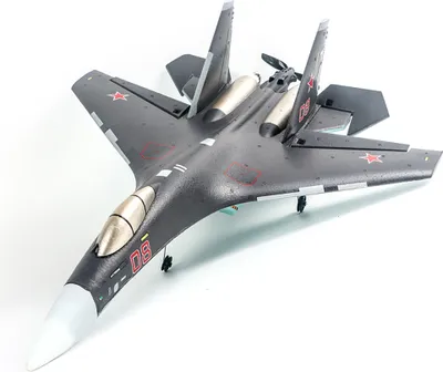 Zdjęcie produktu dla Ulepszony myśliwiec QF009 SU-35 - bezszczotkowy samolot RC, rozpiętość skrzydeł 375 mm, 2,4 GHz, 4 kanały, przełączane 3D/6D, RTF z 2 bateriami!
