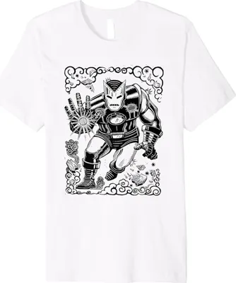 Produktbild von Iron Man - T-Shirt für Herren/Damen Uni HE3047 (XXL) (Schwarz)