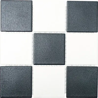 Produktbild von Keramikmosaik RAT 148 30x30 cm schwarz weiß