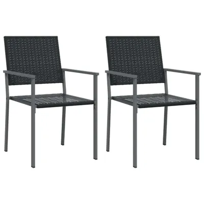 Produktbild von VidaXL 364098, Terrasse, Polyrattan, Stahl, Schwarz, 110 kg, 540 mm, 625 mm