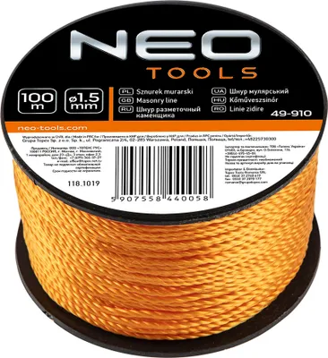 Zdjęcie produktu dla NEO TOOLS Sznurek murarski 100 m