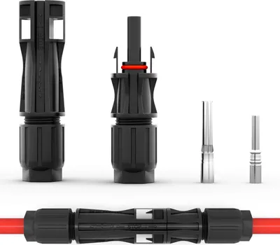 Produktbild von Solar Stecker und Buchse 1500V Solarsteckverbinder IP68 MC4 kompatibel für Solarkabel 10mm2