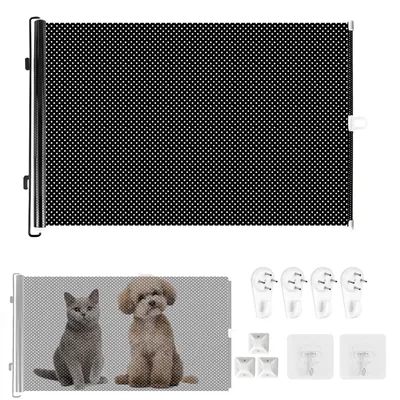 Ausziehbares Hundegitter, PVC, 40 cm hoch, 0-125 cm breit