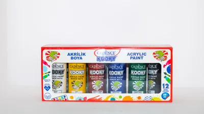 Productafbeelding van Cadence Acrylverfset voor kinderen - 12 kleuren - Kooky, creatief
