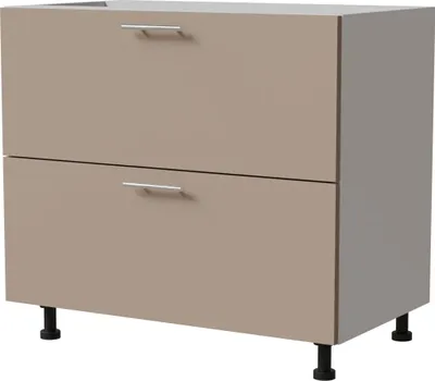 Produktbild von Schubladenunterschrank BRERRA 90x82cm lackiert Ausführung wählbar BR-D2 - 90,RAL 1016 graubeige Matt,weiß,HETTICH InnoTech Atira (Vollauszug)