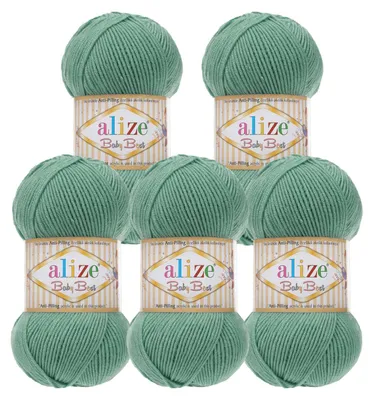 500g Alize Baby Best 463 light aqua grün