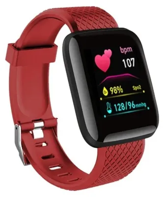 Productafbeelding van Fitness-smartband ID116 plus, 1,3-inch kleurendisplay, waterdicht (IP67), meldingen, rood